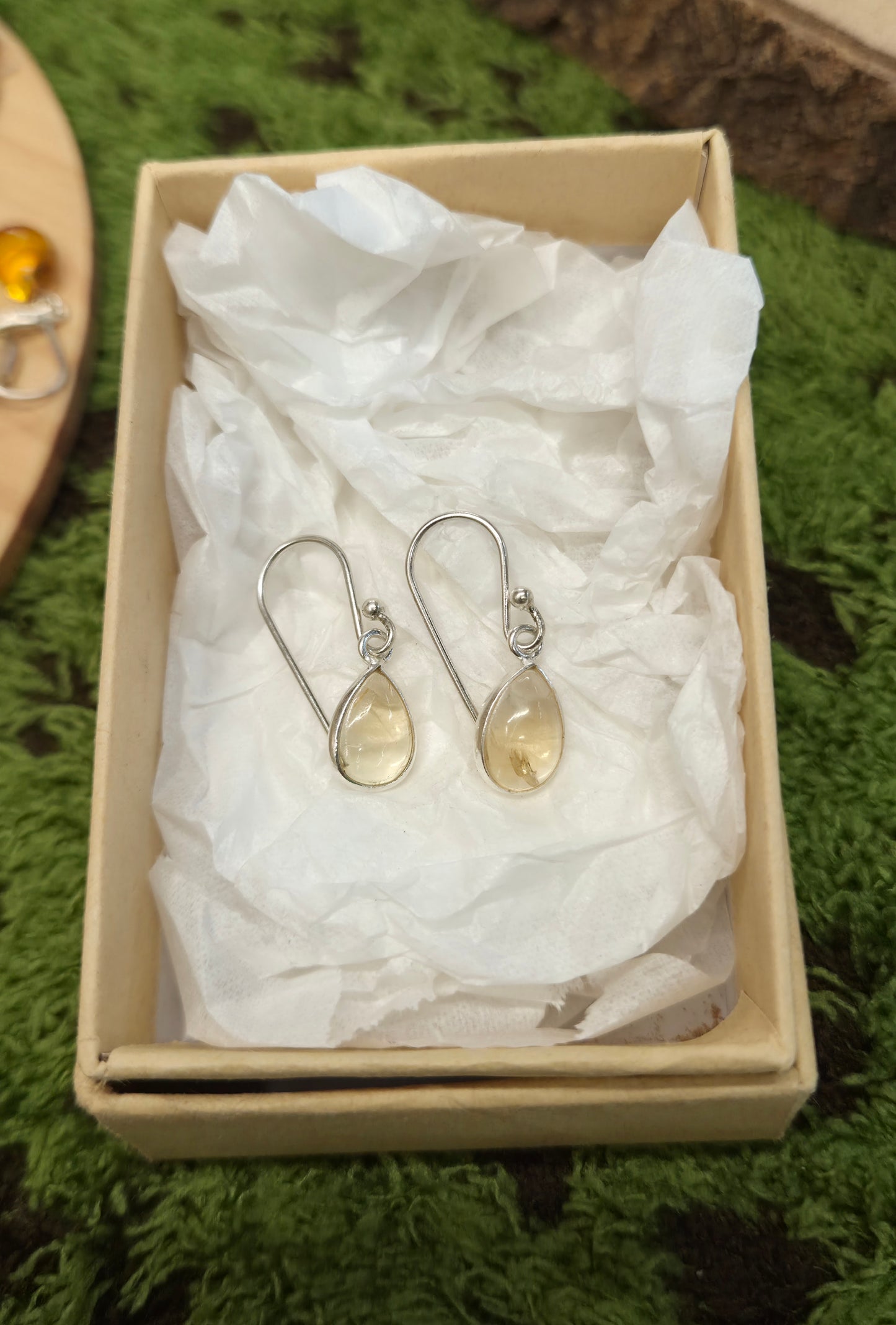 ⭐️Pendientes Citrino Gota en Plata 925 – Abundancia que Llega