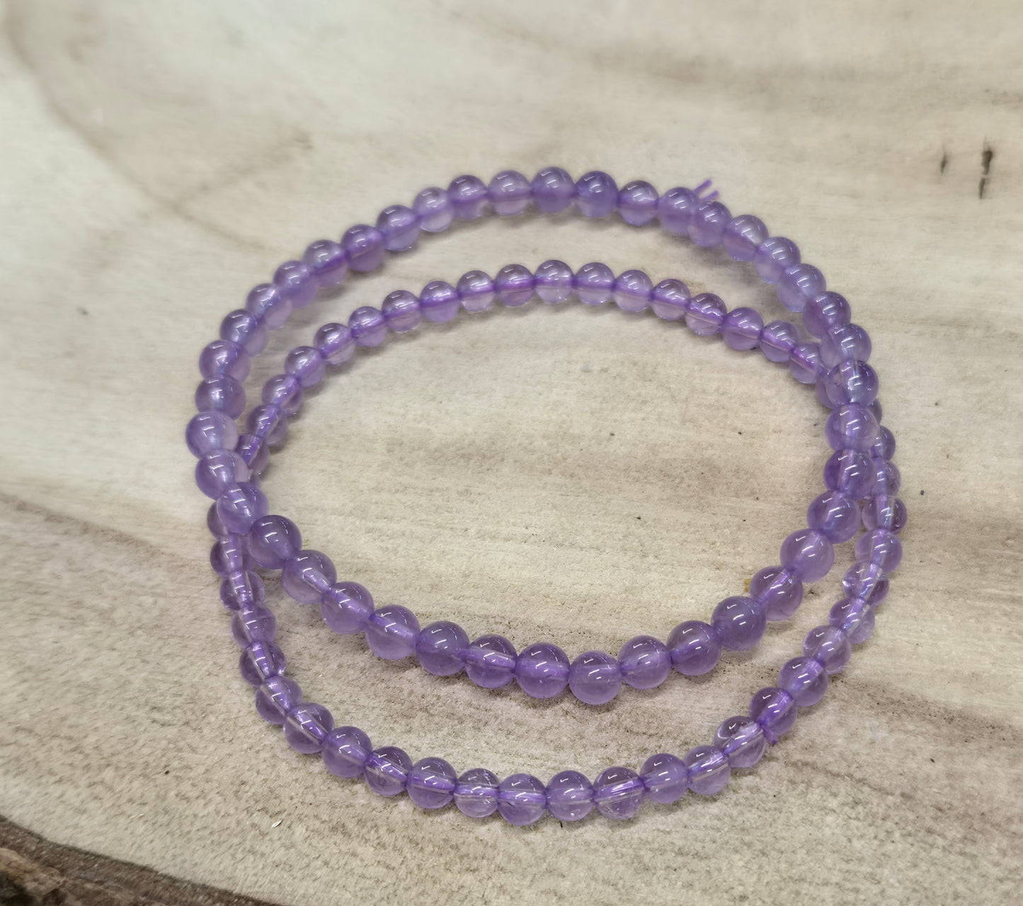 💜Pulsera de Amatista 6mm - Protección y Calma