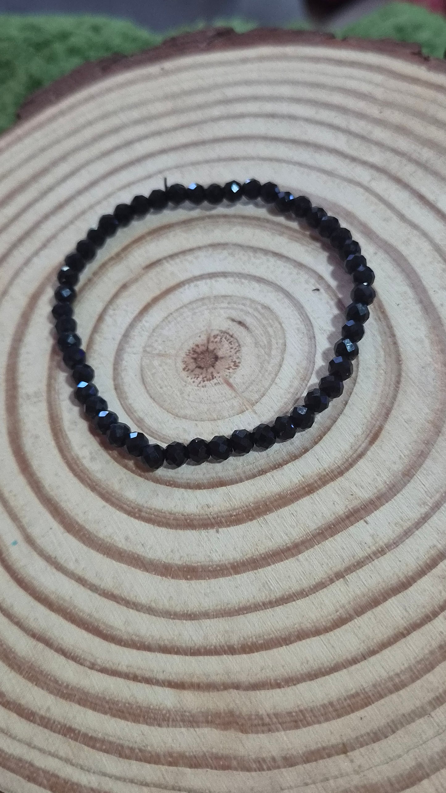 Pulsera Turmalina negra facetada 4mm