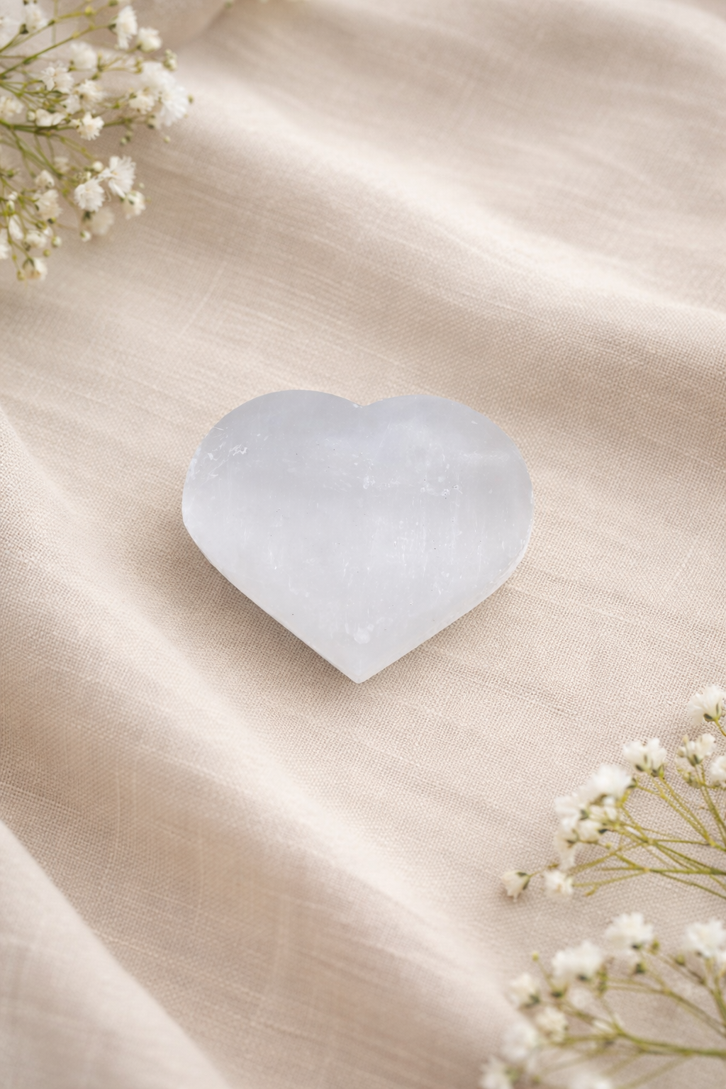 Corazón de Selenita Natural 4cm.