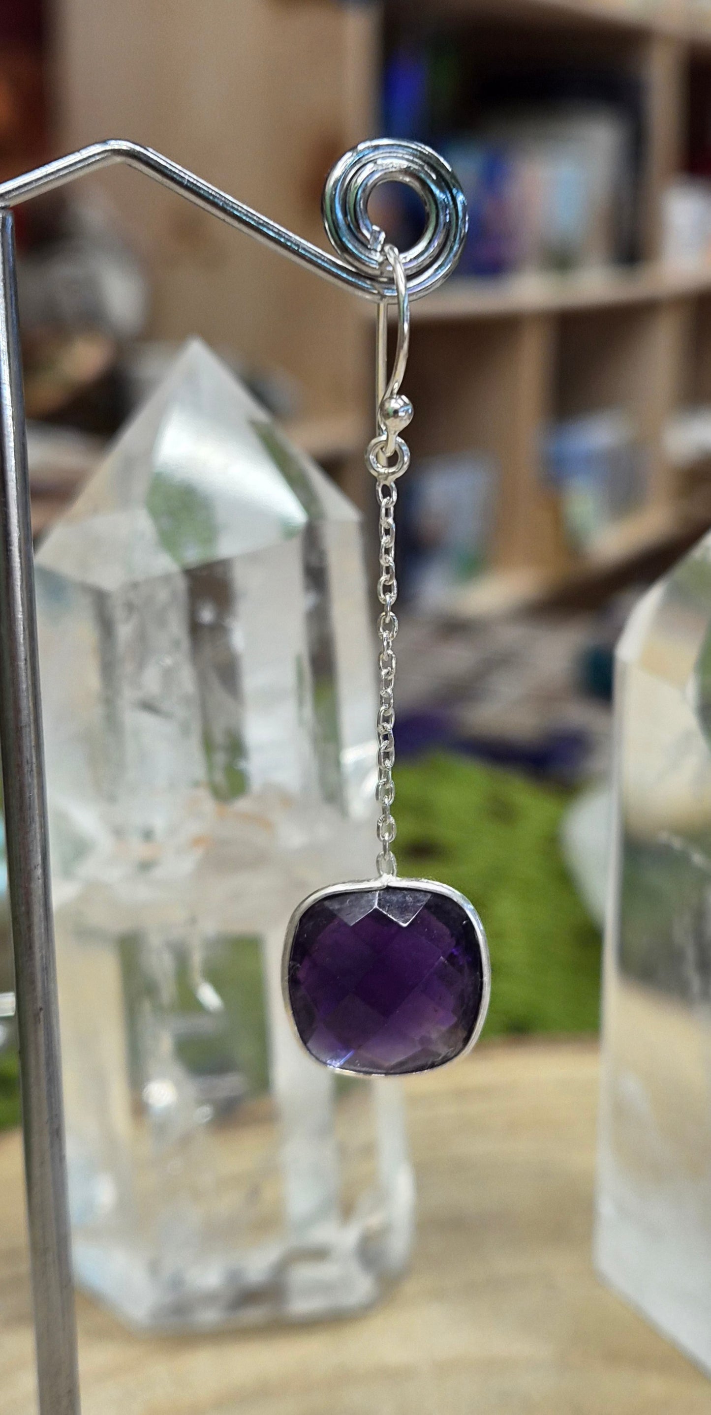 Pendientes de Amatista en Plata 925