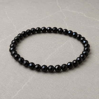 Pulsera de Turmalina Negra Natural de 8 mm