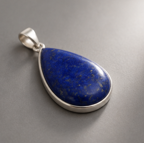 Colgante Lapislazuli gota. Claridad de luz.