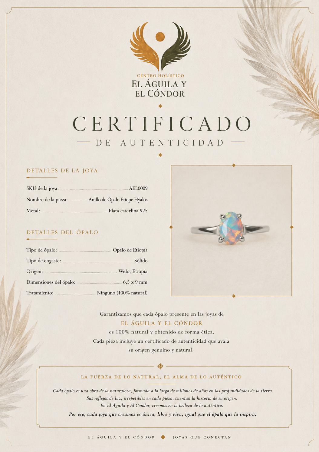 Anillo Esencia — Ópalo Etíope