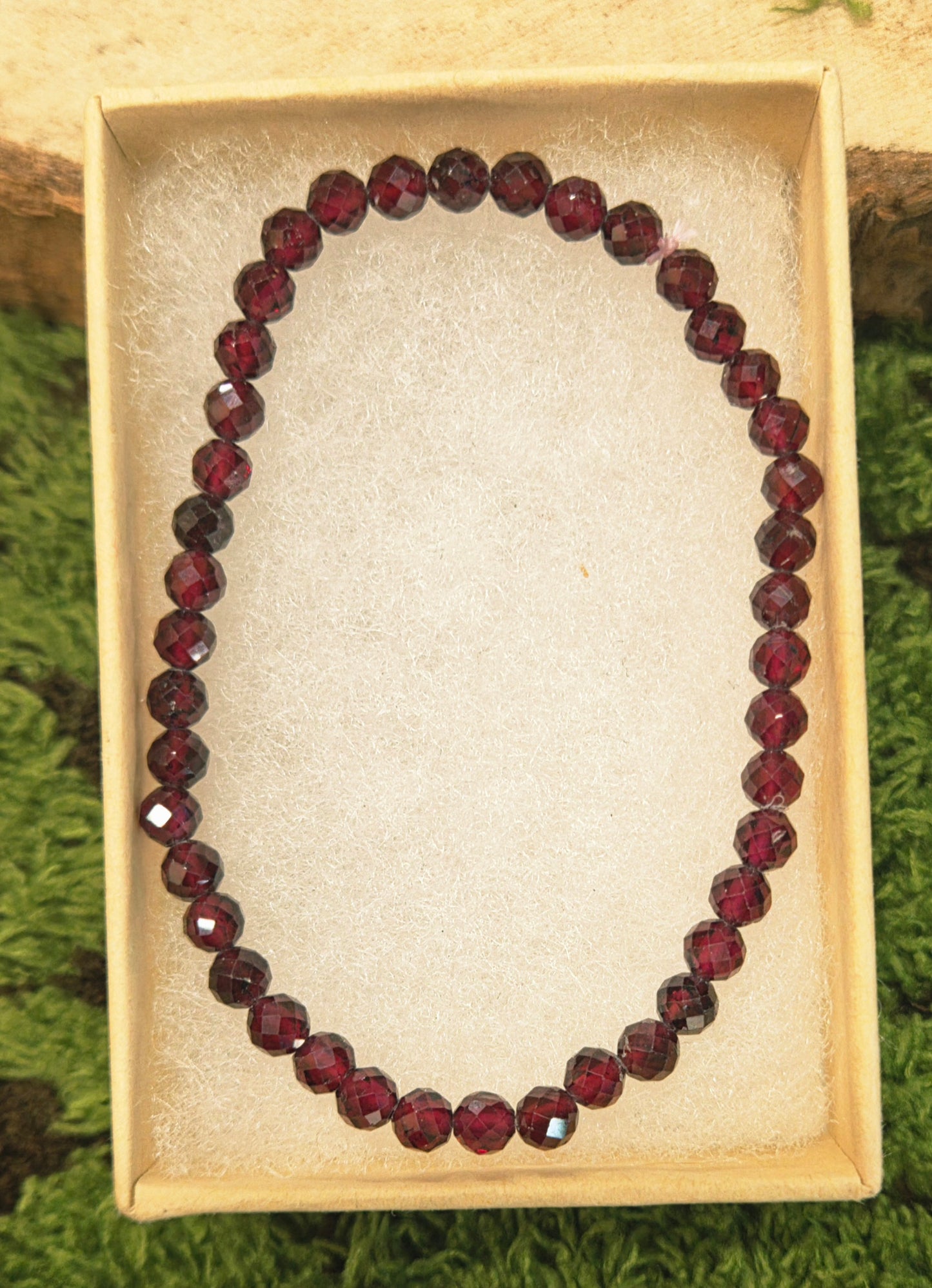 Pulsera Granate Facetado — Enciende tu fuego