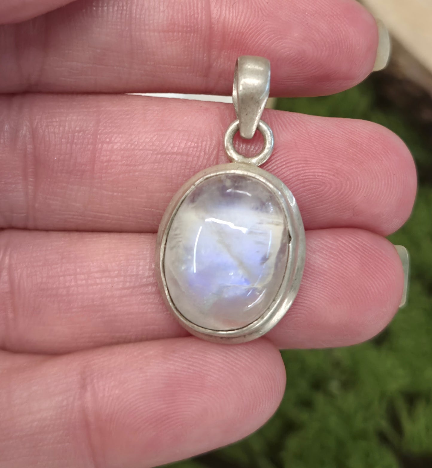 🌜Colgante de piedra luna en plata de ley 925 · intuición y calma ✨