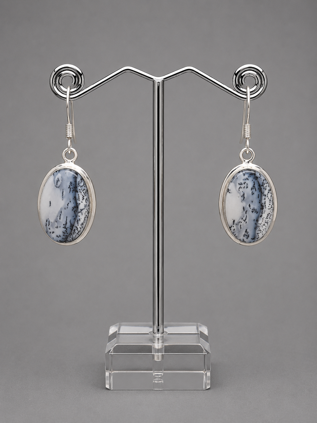 Pendientes de Merlinita Natural en Plata de Ley 925