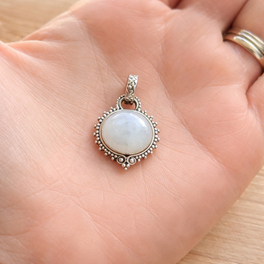 Colgante piedra luna "vintage"