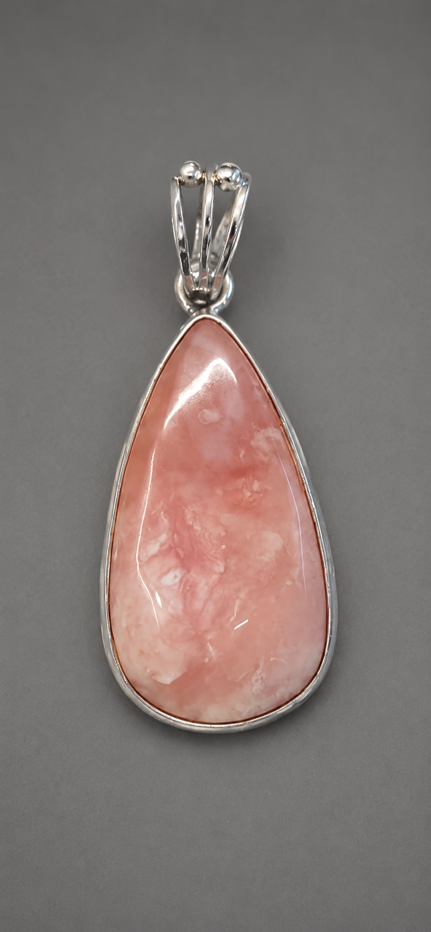 Colgante de Ópalo Rosa Natural en Plata de Ley 925
