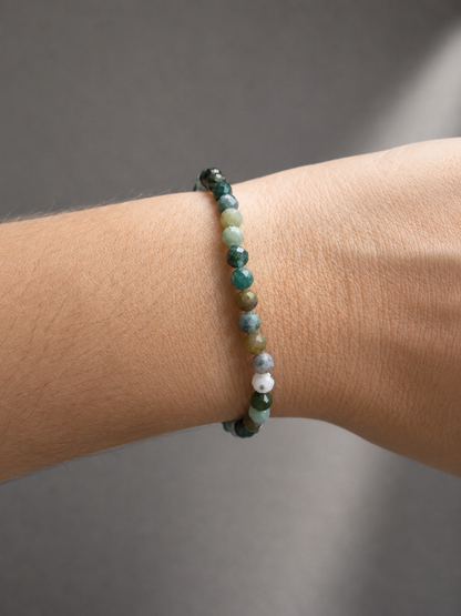 Pulsera Àgata India facetada 4mm