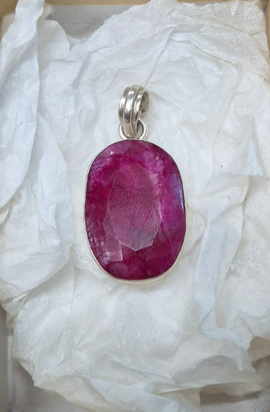 ❤️Colgante Rubí en Plata 925 – Pasión y Empoderamiento