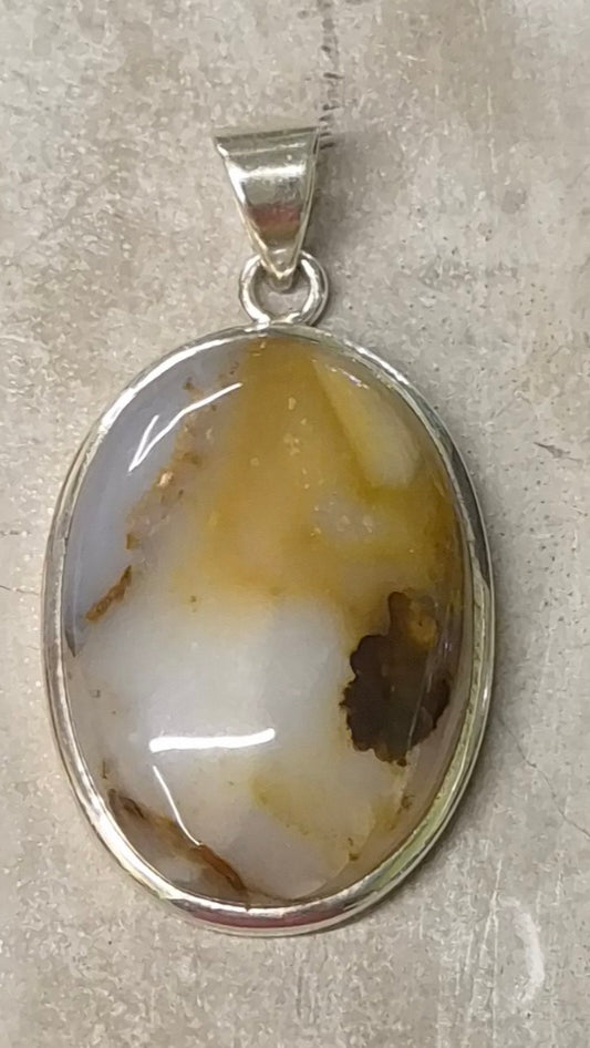 Colgante Ágata Pluma · Enraízate · Plata 925