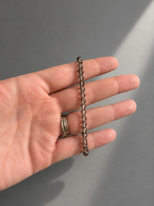 Pulsera cuarzo ahumado 4mm