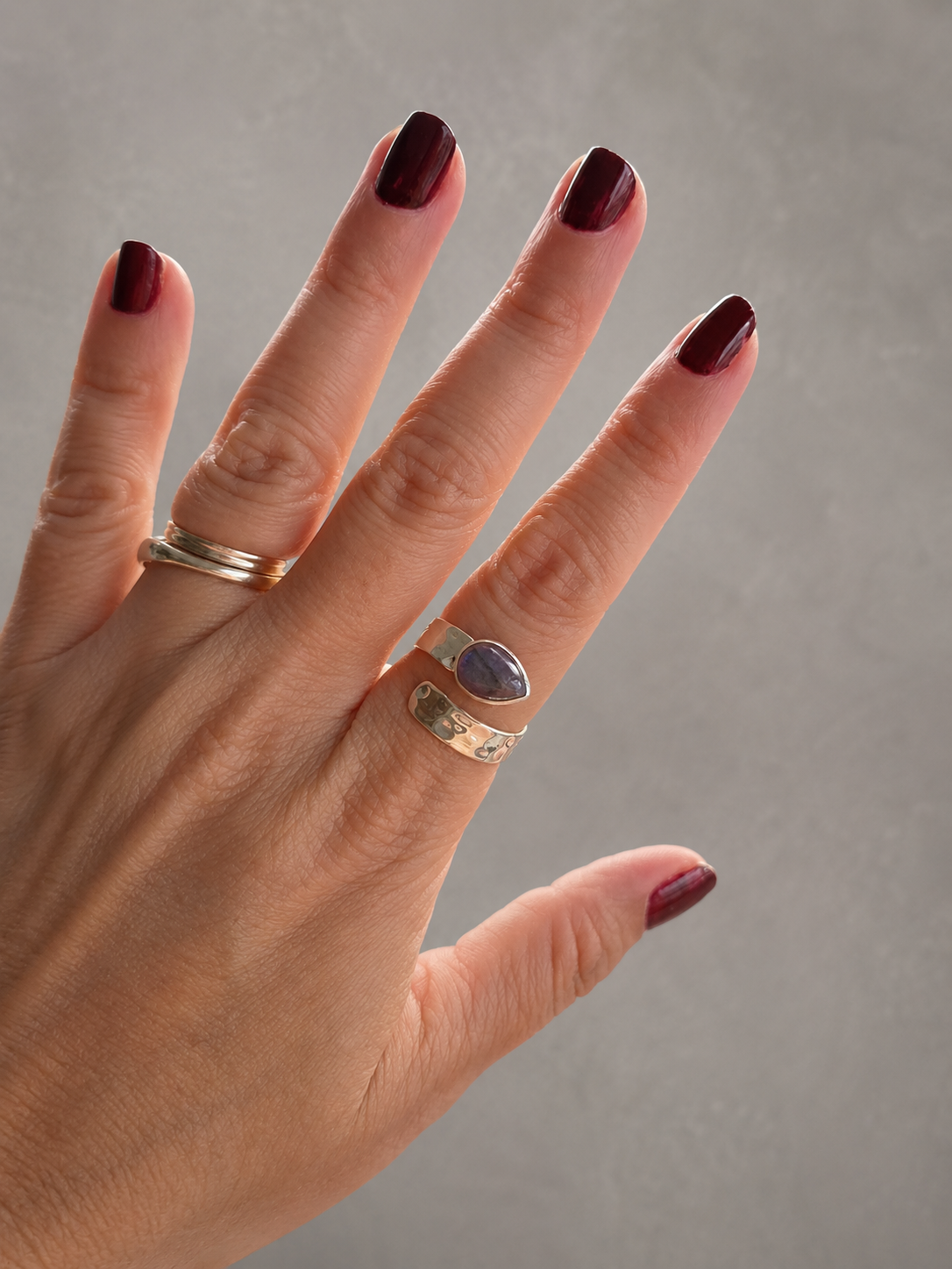 Anillo  Labradorita plata 925