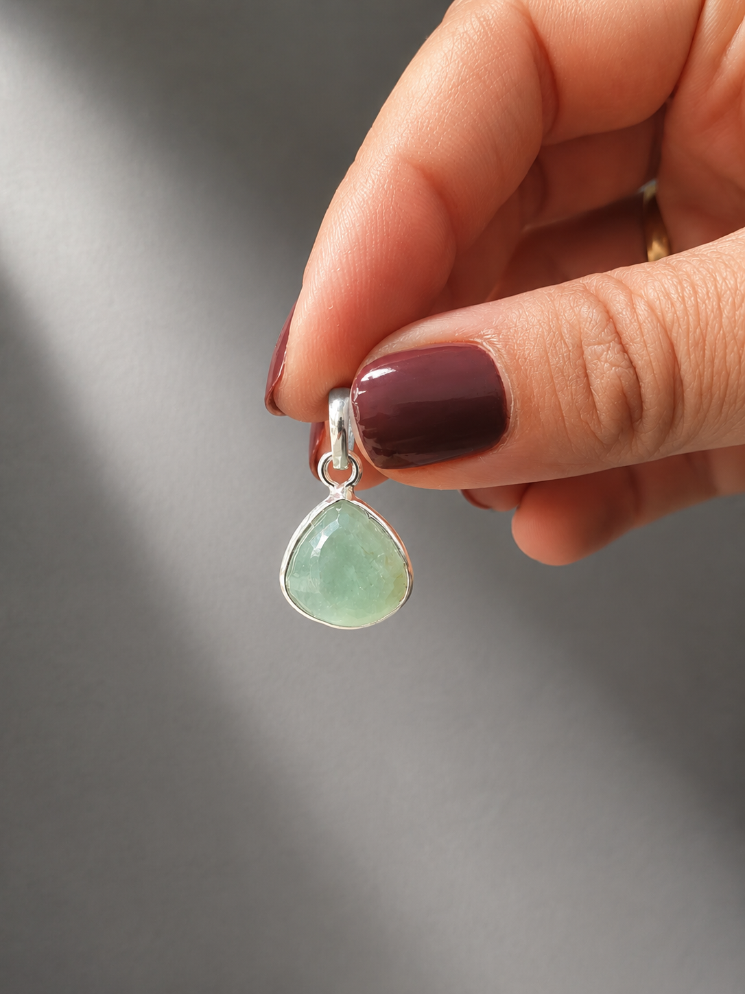 Mini Colgante de Aguamarina en Plata de Ley 925