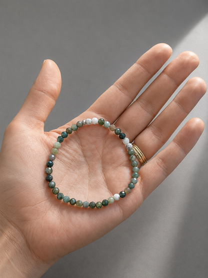 Pulsera Àgata India facetada 4mm