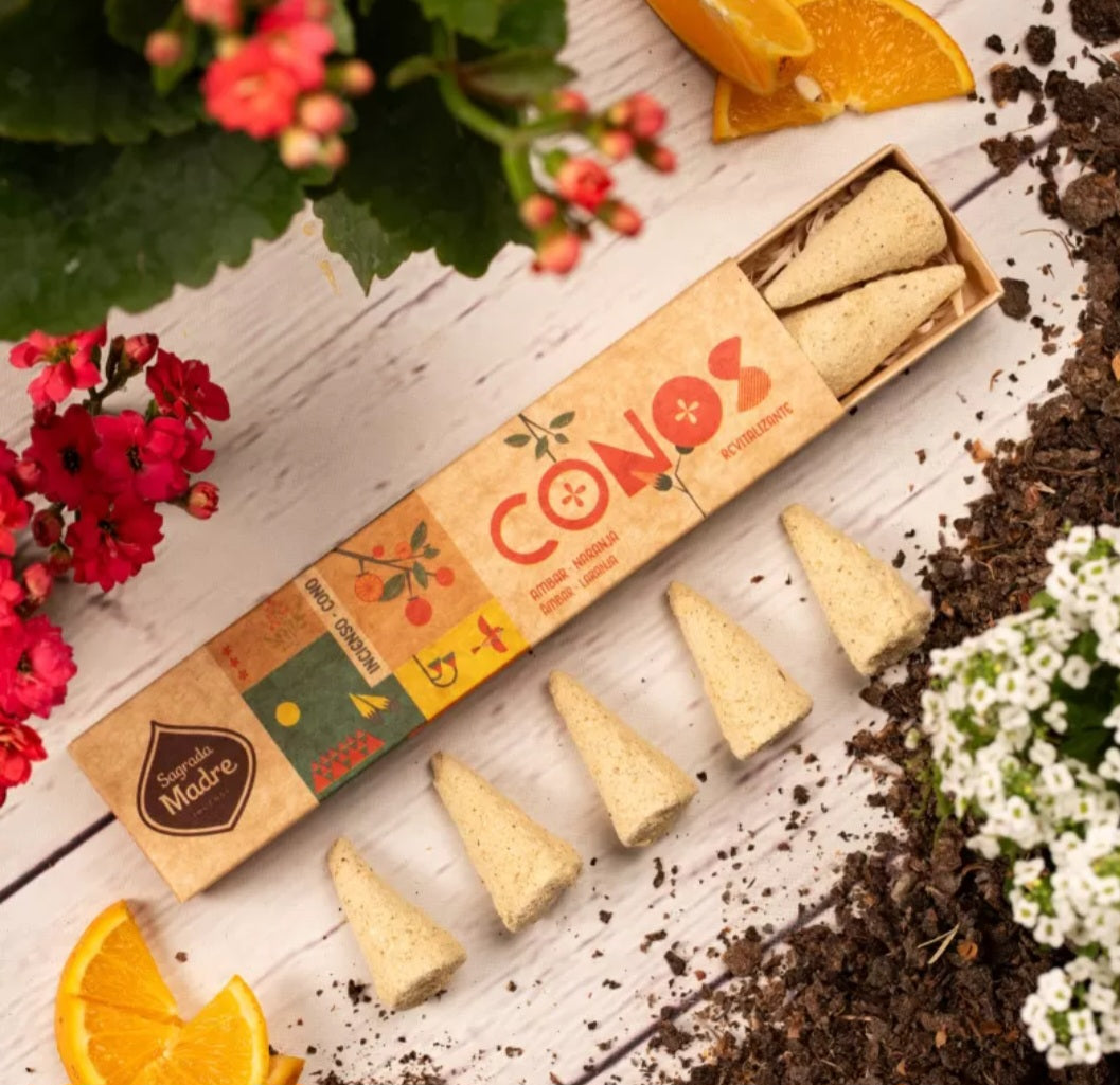 Conos de Incienso Naranja y Ámbar – Energía, prosperidad y armonía del hogar