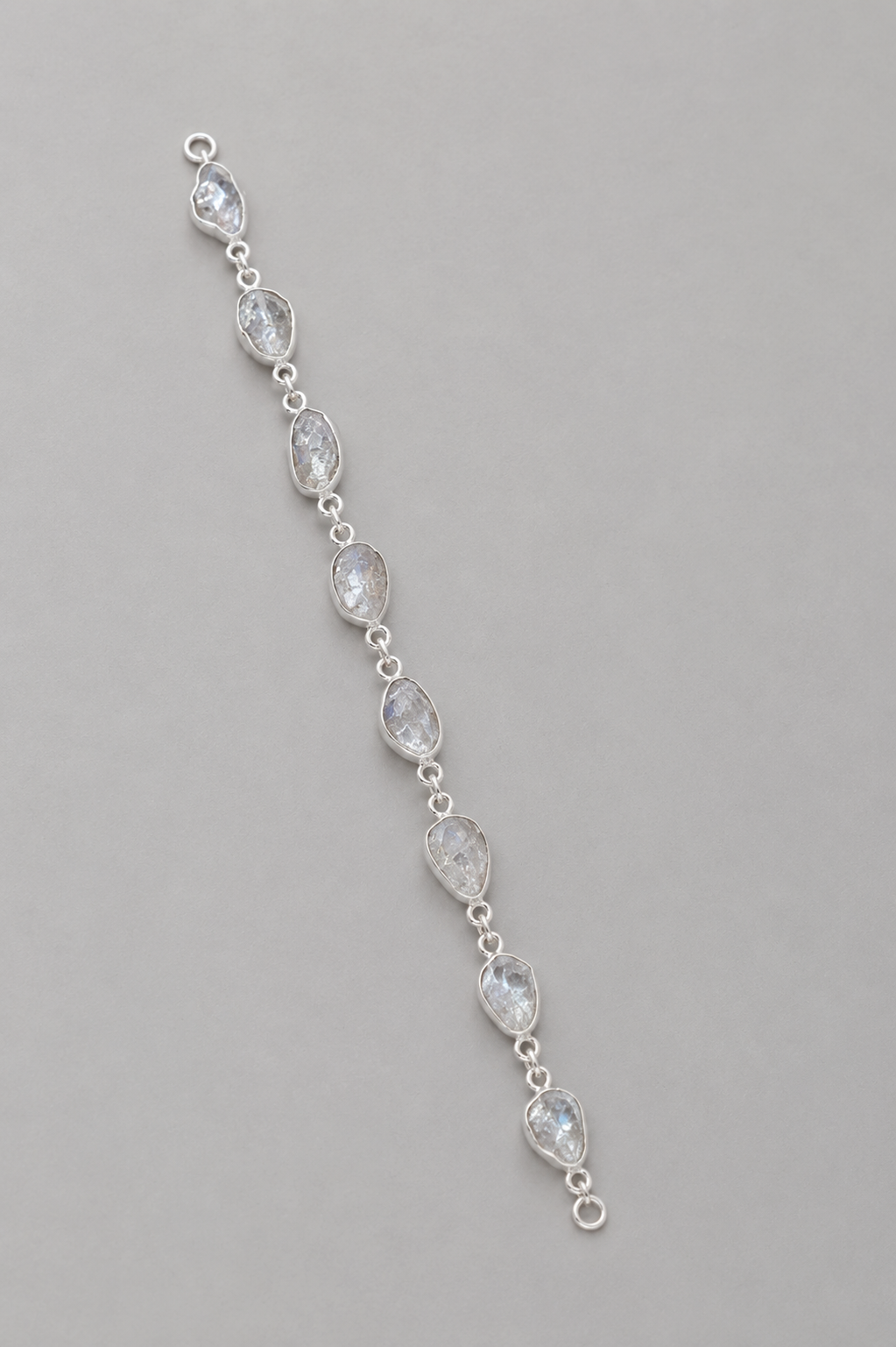 Pulsera de Herkimer Natural en Plata de Ley 925