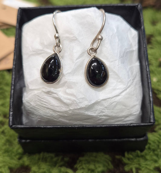 ⚡️Pendientes Turmalina Gota Pequeña – Protección diaria en Plata 925