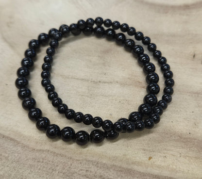 Pulsera de Turmalina Natural de 6 mm·