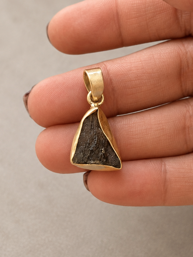 Moldavita · Colgante 3gr Origen · Plata 925