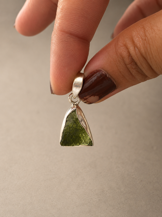 Moldavita · Colgante 3gr Origen · Plata 925