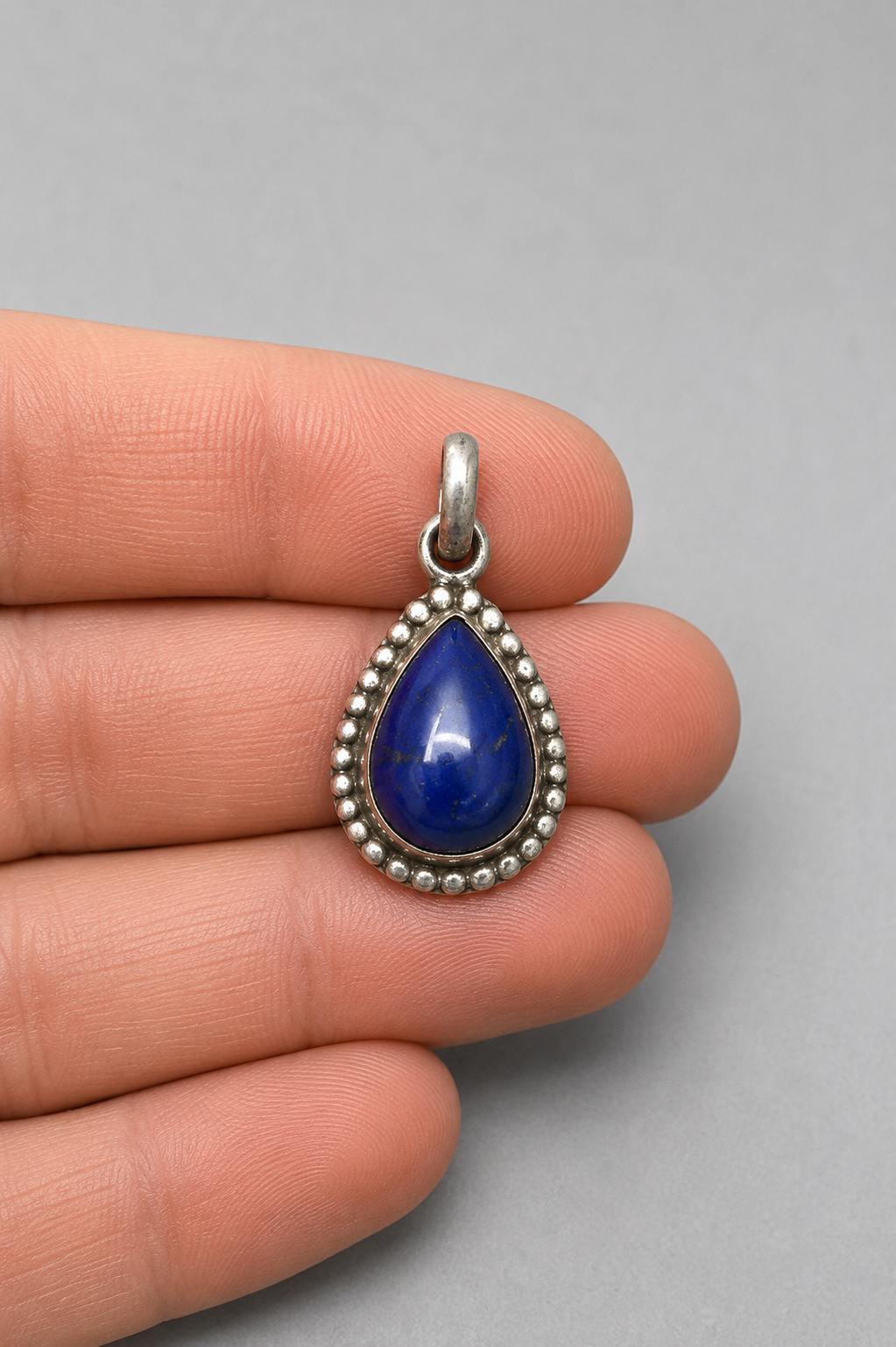 Colgante de Lapislázuli Gota en Plata de Ley 925