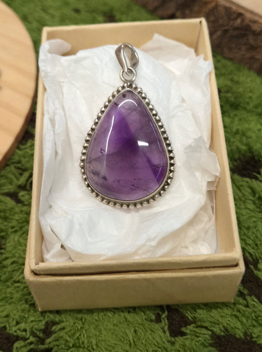 💜Colgante Amatista – Lágrima Divina en Plata 925