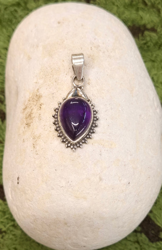 💜Colgante Amatista Energía Serena Plata 925 ✨