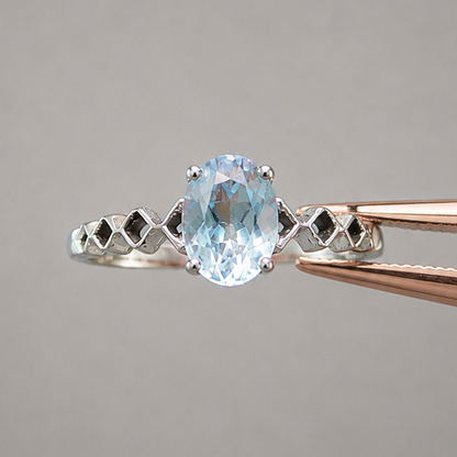 Anillo Topacio facetado plata de 925