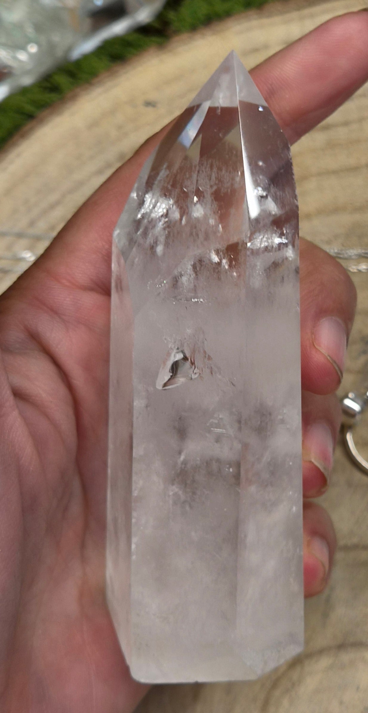 Punta de Cuarzo Transparente — Pieza de Altar