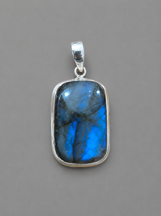 Labradorita Grande · Colgante · Plata 925