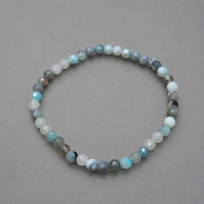 Pulsera Facetada de Esmeralda Verde Natural 4 mm