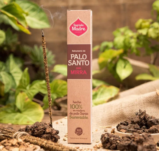 Incienso de Mirra y Palo Santo – Protección, limpieza energética y elevación espiritual.