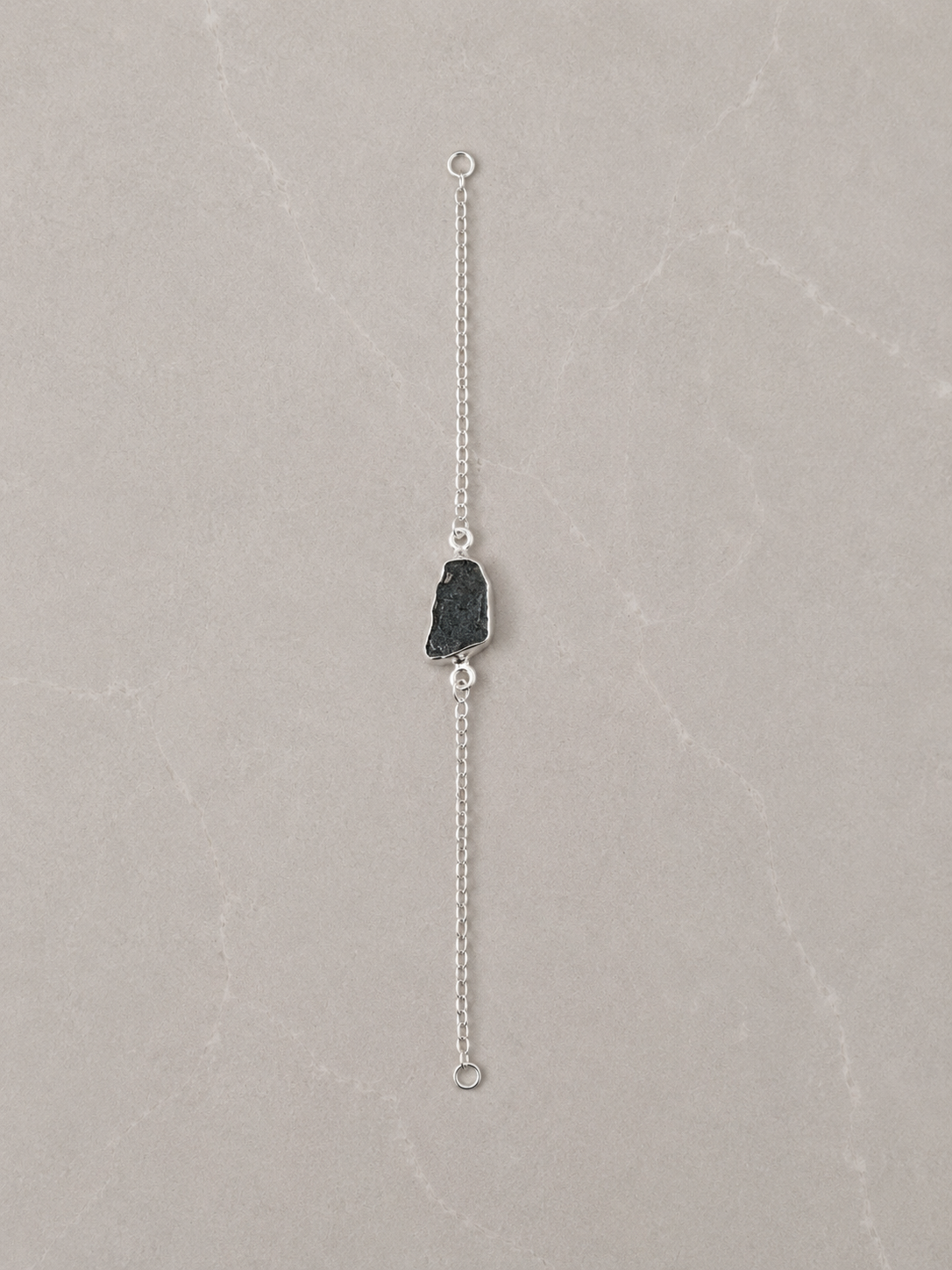 Pulsera de Moldavita Natural en Plata de Ley 925