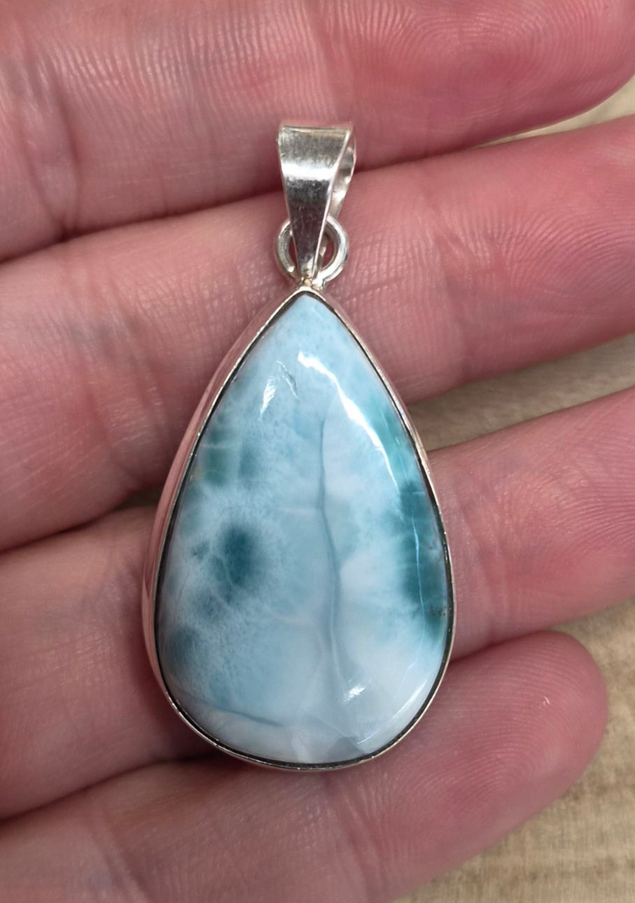 Colgante Larimar Grande · Plata 925