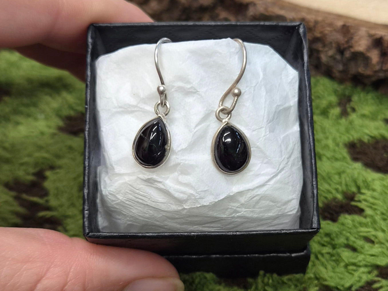 ⚡️Pendientes Turmalina Gota Pequeña – Protección diaria en Plata 925